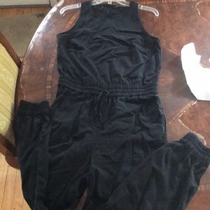 Banana republic black sleeveless jumpsuit